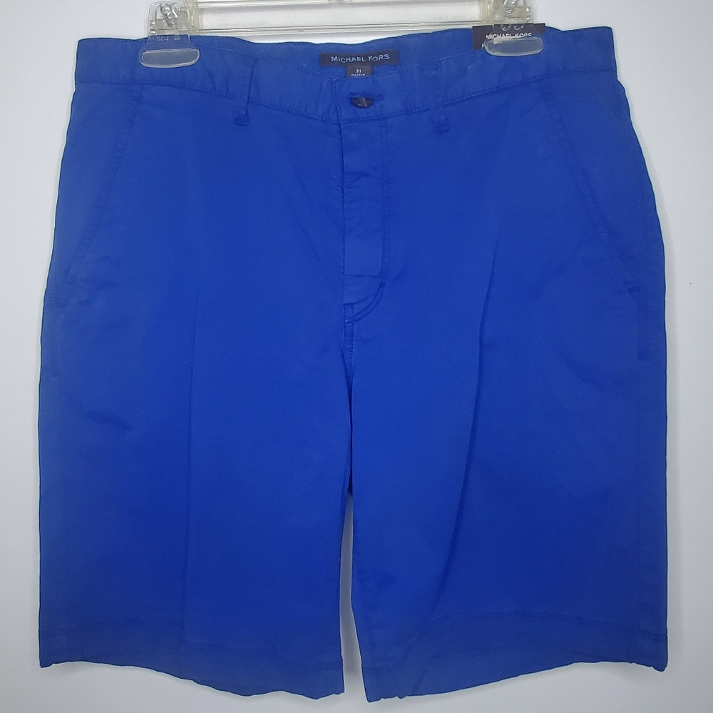 NWT Michael Kors Size 31W Men Nautical Blue Shorts Side Pockets Preppy Style